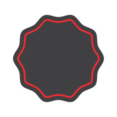 Isolated black empty sale label Vector