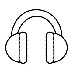 Warm winter earmuffs in black and white