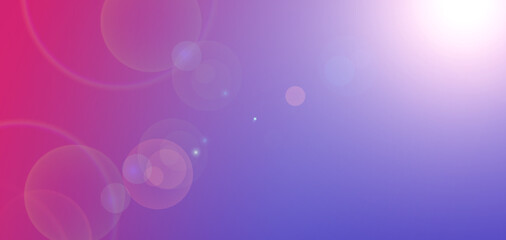 abstract background with lens flare bubbles and a light bloom from the right side with dual tones color shades effect.