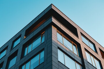 The exterior of an office building