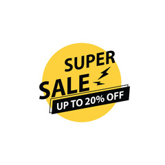 colorful super sale benner discount vector illustration