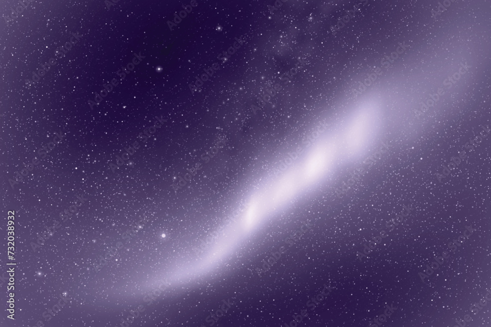 Sticker monochrome violet space background. northern lights, aurora borealis