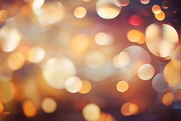 Soft and diffused bokeh circles in a symphony of warm and cool tones.