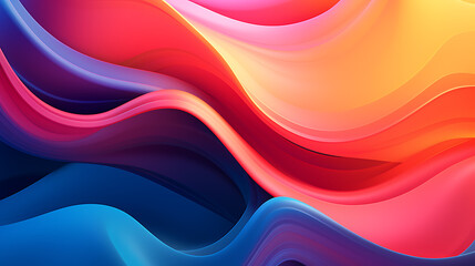 An abstract  with fluid shapes and vibrant color gradients, 