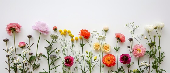 Colorful Flowers Adorning a Wall
