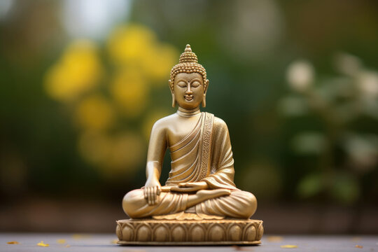Mahavir Jayanti, bronze Buddha figurine, sacred deity, statuette, peace and tranquility