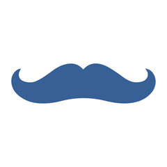 Obraz na płótnie Canvas Isolated blue mustache icon Prostate cancer awareness campaign Vector