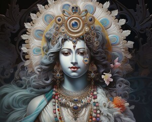 Lord Krishna: Divine Love and Wisdom in Religious Imagery