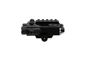 Modern laser sight. Infrared laser target designator. An additional weapon accessory for accurate...