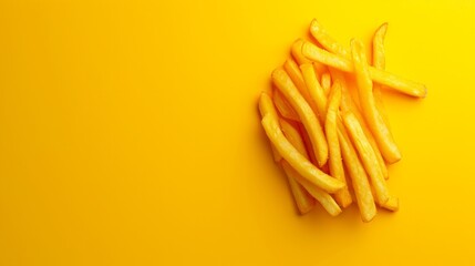 Minimalist photograph emphasizing the allure of crispy fries with minimal distractions