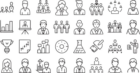 Fototapeta premium Various man and other styles icons. 