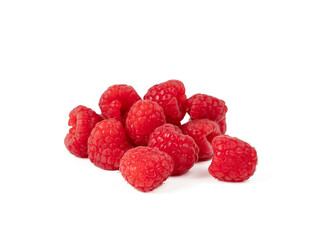 Raspberries on a transparent background PNG. Raspberry close-up.