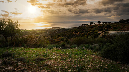 Obraz premium sunset in the mountains