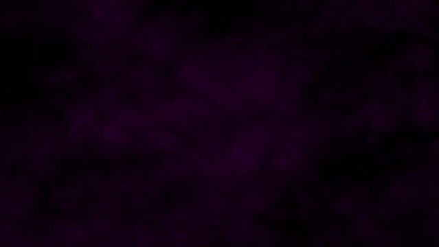 Purple Smoke on Black Wall Background: Stock Motion Graphics Video Showing Purple Smoke Billowing on a Black Background