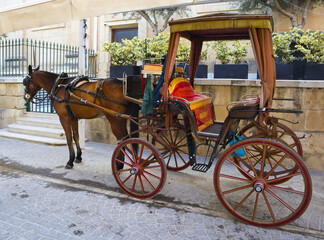  Horse-drawn carriage in Valletta, Malta