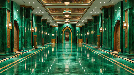 Luxurious Arabian Architecture, Interior Design of a Grand Mosque in UAE, Elegant Decor and Craftsmanship