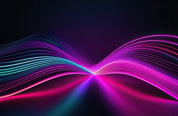 Background of dynamic floating glowing curve lines. Futuristic technology concept.