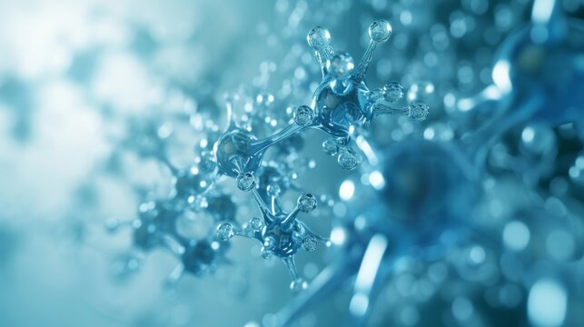 Engaging photograph of abstract scientific elements on a clean backdrop