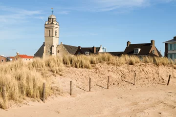 Crédence de cuisine en verre imprimé Mer du Nord, Pays-Bas Coastal village Katwijk aan Zee in the Netherlands.