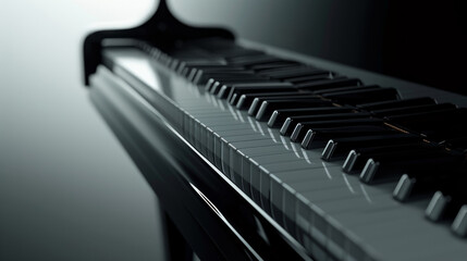 Minimalist portrayal of a piano, emphasizing its role as a timeless symbol of musical elegance