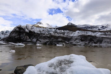 Svínafellsjökull is a glacier in Iceland that forms a glacier tongue of Vatnajökull.