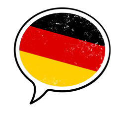 German, speaking German, translation - vector illustration