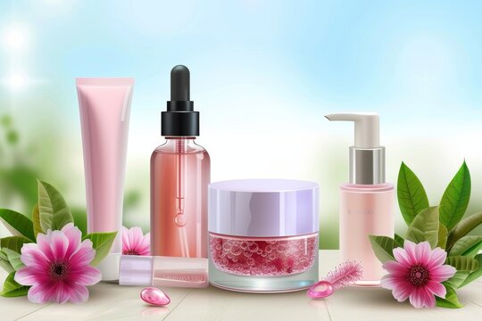 Natural skin care evening cream, anti aging serum oil pruritus ani. Beauty face masksyringomatous. Sensitive mindfulness dispenser product mockup. keloids cosmetic jar lotion