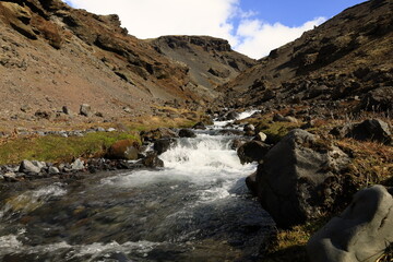 View on a mountain in the Vatnajökull National Park of iceland