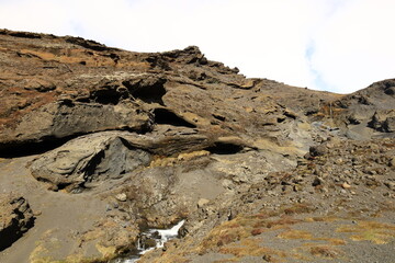 View on a mountain in the Vatnajökull National Park of iceland