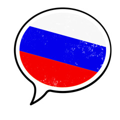 Russia, speaking Russian, translation - vector illustration