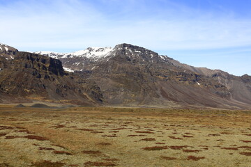 View on a mountain in the Vatnajökull National Park of iceland