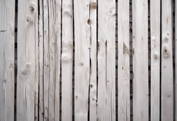New white painted wooden fence on transparent background