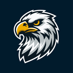 Dynamic Eagle Vector Sports Mascot Logo: Striking Athletic Emblem for Teams & Brands