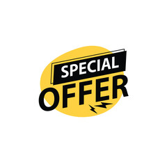 colorful special offer benner discount vector illustration