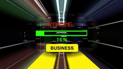 Business loading progress bar on the screen