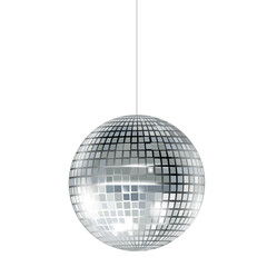 Silver Disco ball icon. stock .