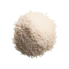High-Quality Image of a Pile of White Rice Isolated on a White Background