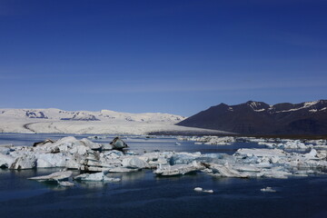Obraz premium Jökulsárlón is a large glacial lake in southern part of Vatnajökull National Park, Iceland