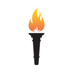 torch icon vector illustration design template