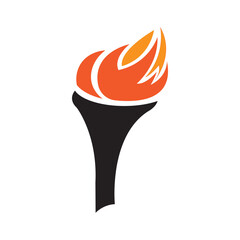 torch icon vector illustration design template