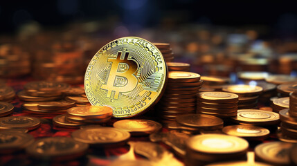 Tas de pièces d'or numérique, Bitcoin