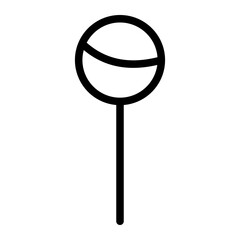 This is the Lollipop icon from the Party and Celebration icon collection with an Outline style
