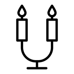 This is the Candelabra icon from the Party and Celebration icon collection with an Outline style