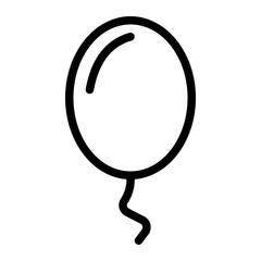 This is the Balloon icon from the Party and Celebration icon collection with an Outline style