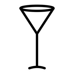This is the Wine Glass icon from the Party and Celebration icon collection with an Outline style