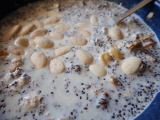 porridge oatmeal with chia seeds