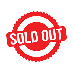 sold out Rubber stamp design. VECTOR ILLUSTRATION.