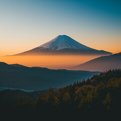 Fototapeta premium Majestic Mountain at Sunset - Scenic Landscape Photography