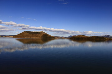 Mývatn is a shallow lake situated in an area of active volcanism in the north of Iceland, near...