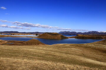 Mývatn is a shallow lake situated in an area of active volcanism in the north of Iceland, near...